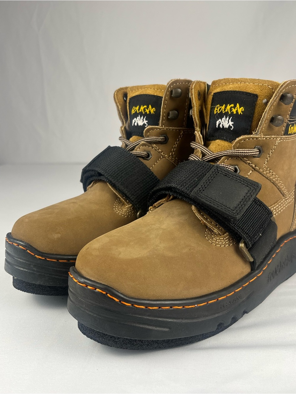Cougar Paws CPPP Roofing Work Boots Brown Leather Men’s Size 6 USA EUC